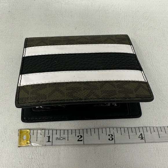Michael Kors Logo Leather Wallet, Men's Size OS - Olive Green/Multi - Picture 5 of 6